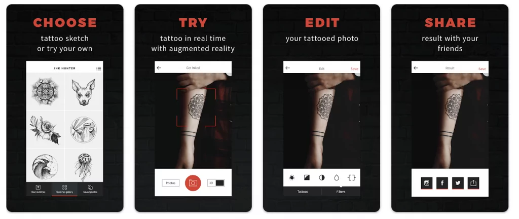Onboarding de l'application Inkhunter