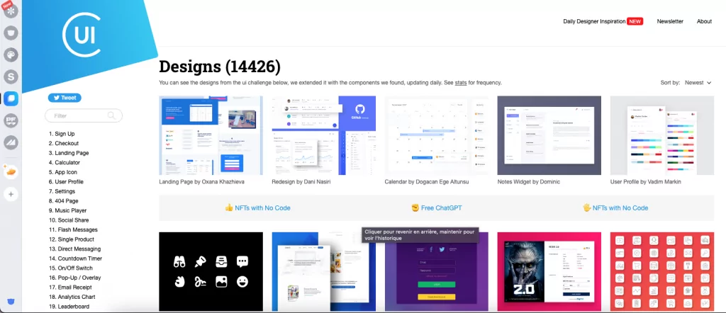 Collect Ui Home Page