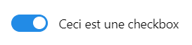 capture d'écran d'un élément checkbox stylé comme un bouton "switch"