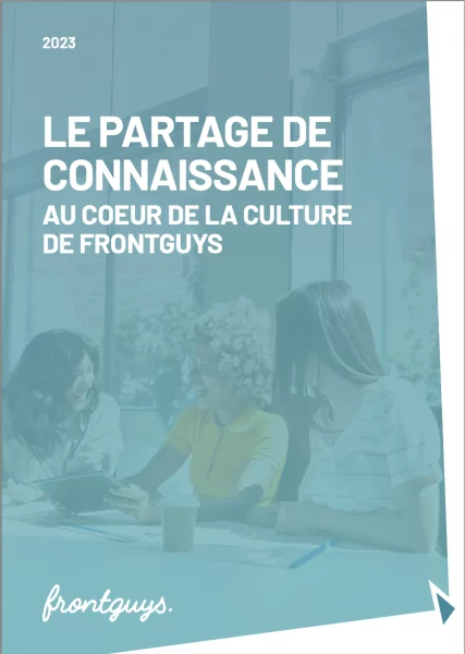 Couverture du livre blanc : 'le partage de connaissance au coeur de la culture de Frontguys'